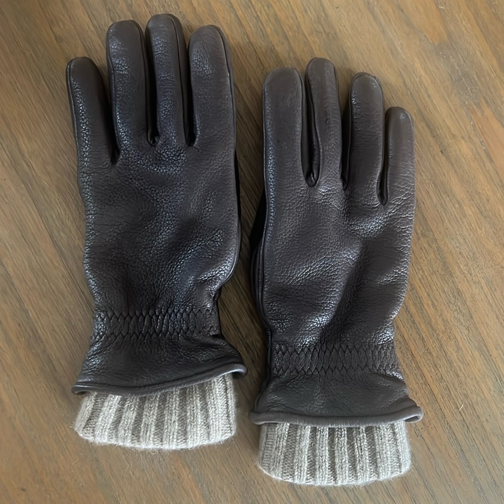 New without tags Large Coach Leather Gloves Cashmere Inserts